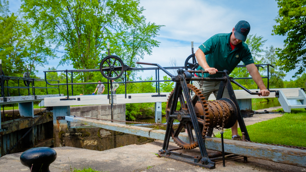 Parks Canada maintains and operates the Rideau Canal, Ontario's only UNESCO World Heritage site. Each year, thousands of boats travel through the locks which are still hand operated the way they were when the canal opened in 1832.