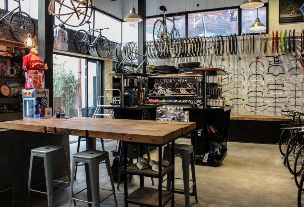 Shop interior, home to bikes-of-your-dreams, massive parties.